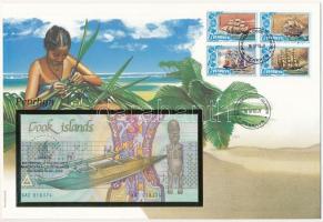 Cook-szigetek 1992. 3$ felbélyegzett borítékban, bélyegzéssel T:I  Cook Islands 1992. 3 Dollars in envelope with stamp and cancellation C:UNC