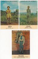 A Világ Cserkészei - modern képeslap sorozat 59 db képeslappal / Scouts of the World. Boy Scouts of ...