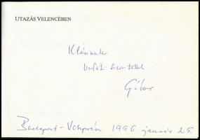 Szigethy Gábor: Utazás Velencében. Bp., 1993, Cserépfalvi. Első kiadás. Kiadói papírkötés. A szerző ...