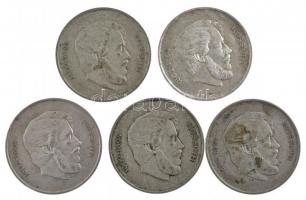 1947. 5Ft Ag "Kossuth" (5x) T:2-,3 patina Adamo F8.1