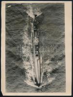 1931 Nautilus tengeralattjáró Sir Hubert Wilkins járműve az északi sarkra indul feliratozott sajtófotó 24x18 cm