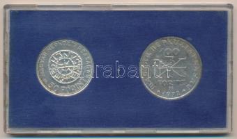 1972. 50Ft Ag + 100Ft Ag "Szent István" kissé sérült plasztik tokban T:1 patina 
Adamo EM...