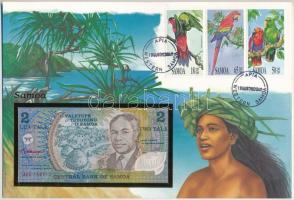 Szamoa ~1990. 2T felbélyegzett borítékban, bélyegzéssel T:I Samoa ~1990. 2 Tala in envelope with stamp and cancellation C:UNC