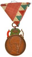 1948. "48-as Díszérem" zománcozott bronz kitüntetés mellszalaggal T:2 kis zománchiba Hungary 1948. "Medal of Honour '48" enamelled bronze decoration on ribbon C:XF small enamel error NMK 528.