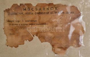 Mészáros Jenő (1883-?): Vízparti verőfény. Olaj, vászon, jelezve jobbra lent. Hátoldalán Műcsarnok, ...