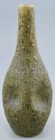 Retró rücskös mázas kerámia váza, jelzés nélkül, hibátlan, m: 26,5 cm