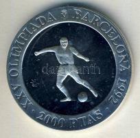 Spanyolország 1990. 2000P Ag "Olimpia - Labdarúgás" T:PP