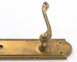 4 db réz kilincs, vegyes állapotban, h: 20 cm