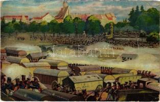 Die Volkerschlacht 1813. Der Fleischerplatz in Leipzig am 19. Oktober / Battle of Leipzig (EB)