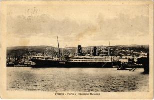 1920 Triest, Trieszt;Porto e Piroscafo SS Helouan / Italian ocean liner (EK)