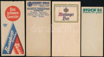 4 db osztrák és német számolócédula