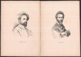 cca 1910 össz. 21 db portré neves magyar festőművészekről és szobrászokról: Lotz Károly, Feszty Árpá...