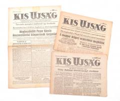 1946-1948 A Kis Ujság 3 db száma, érdekes írásokkal