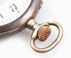 Ezüst (Ag) A. Lange & Söhne Glashütte zsebóra, jelzett szerkezet. Jelzett, működő, de tisztításr...