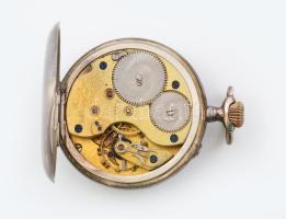 Ezüst (Ag) A. Lange & Söhne Glashütte zsebóra, jelzett szerkezet. Jelzett, működő, de tisztításr...