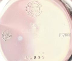 Ezüst (Ag) A. Lange & Söhne Glashütte zsebóra, ezüst, jelzett óralánccal (nettó: 18g). Jelzett, ...