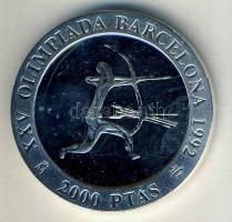 Spanyolország 1990. 2000P Ag "Olimpia-íjászat" T:PP