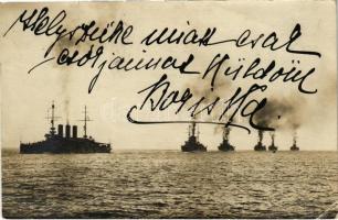 1912 K.u.K. Kriegsmarine Flotte / Austro-Hungarian Navy fleet / Osztrák-magyar hadihajó flotta. photo (EK)