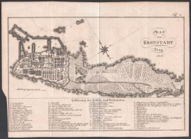 1808 Kronstadt térképe / Plan von Kronstadt. Acélmetszet / steel engraving 32x21 cm