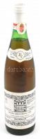 1985 Pannonvin Siklósi Királyleányka, Igazolom, hogy ez a palack bor a Villányi Bormúzeumból származik. felirattal, mellette a pincemester aláírásával, bontatlan palack félédes száraz fehérbor, pincében, szakszerűen tárolt, 0,75l