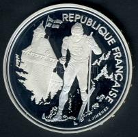 Franciaország 1991. 100Fr Ag "Olimpia - terep síelés" T:PP