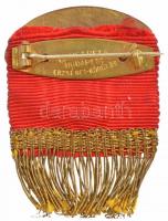 ~1910-1920. "M.Sz. K. A. T. Mozdonyvezetők Országos Szövetsége" zománcozott, aranyozott br...