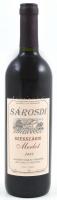 1998 Sárosdi Szekszárdi Merlot, bontatlan palack száraz vörösbor, 12,5%, pincében szakszerűen tárolt, 0,75 l.