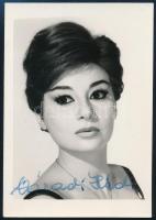 Váradi Hédi (1929-1987) színésznő autográf aláírása őt ábrázoló fotón, 9,5x6,5 cm