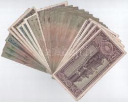 29db-os vegyes pengő bankjegy tétel, közte 1932. 50P (2x) T:III