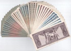 42db-os vegyes pengő bankjegy tétel T:III