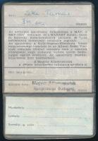 1994 MÁV alkalmazott kedvezményes utazásra feljogosító fényképes igazolványa