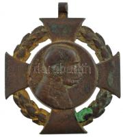 1908. Jubileumi Kereszt aranyozott bronz kitüntetés mellszalag nélkül T:2- patina, kopott aranyozás Hungary 1908. Diamond Jubilee Cross gilt bronze decoration without ribbon C:VF patina, worn gilding  NMK 269.