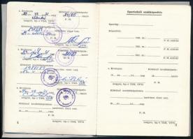 1978 Fényképes sportedzői igazolvány úszóedző részére