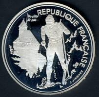 Franciaország 1991. 100Fr Ag "Olimpia - terep síelés" T:PP