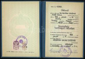 1964-1968 A Szombathelyi Tanítóképző Intézet által kiállított leckekönyv és tanítói oklevél