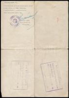 1946 Bp., Belügyminisztérium által kiállított visszahonosítási okirat