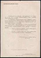 1949 Apró Antal (1913-1994) politikus, országgyűlési képviselő autográf aláírása a Szakszervezetek Országos Tanácsa országos munkaverseny tárgyában írt dicsérő levelén