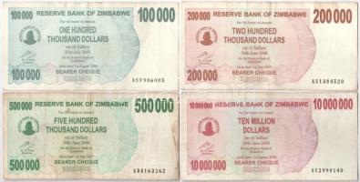 Zimbabwe 2007. 100.000$ + 200.000$ + 500.000$ + 2008. 750.000$ + 10.000.000$ + 25.000.000$ + 50.000.000$ + 100.000.000$ + 200.000.000$ T:III Zimbabwe 2007. 100.000 Dollar + 200.000 Dollar + 500.000 Dollar + 2008. 750.000 Dollar + 10.000.000 Dollar + 25.000.000 Dollar + 50.000.000 Dollar + 100.000.000 Dollar + 200.000.000 Dollar C:F