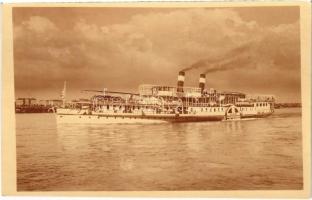 Sas gőzüzemű oldalkerekes személyhajó (exFelszabadulás, exSzent Imre, exIV. Károly) / Hungarian passenger steamship. photo