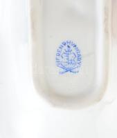 Herendi porcelán Viktória mintás leveles tálka, kézzel festett, jelzett, hibátlan, 14,5×8 cm