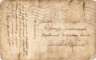 1912 SMS Viribus Unitis osztrák-magyar Tegetthoff-osztályú csatahajó matrózai tisztogatás közben / K...