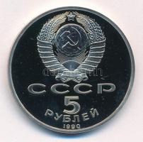 Szovjetunió 1990. 5R Cu-Ni "Uspenski-székesegyház" forgalmi emlékkiadás tanúsítvánnyal, ka...