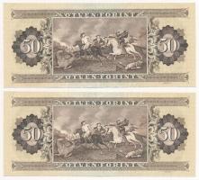 1989. 50Ft (2x) sorszámkövetők "D 058 081737 - D 058 - 081738" T:I,I- Adamo F25