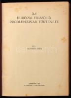 Kondor Imre: Az európai filozófia problémáinak története. Debrecen, 1938, Dr. Bertók Lajos, 227 p. Könyvkötői félvászon-kötésben, a borító hátulján kis sérüléssel, helyenként kissé foltos lapokkal.