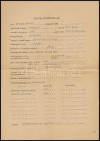 1971 Rátonyi Róbert (1923-1992) színművész autográf aláírással ellátott önéletrajza 3 gépelt oldalon...