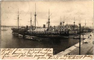 1902 Pola, Pula; K.u.K. Kriegsmarine Kriegshafen / Osztrák-magyar haditengerészeti kikötő / Austro-Hungarian Navy port. F.W. Schrinner, Phot. Alois Beer (EK)