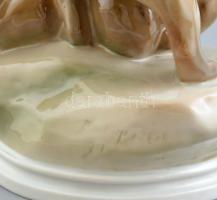 Zsolnay birkózó medvék. Kézzel festett, jelzett (Markup Béla), hibátlan, m: 30 cm