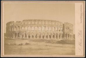 cca 1890 Pola, Amfiteatrum keményhátú fotó 11x17 cm