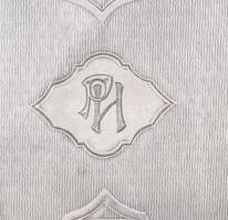 Alpakka cigarettatárca, gravírozott cirill betűs monogrammal, jelzett, 8,5x7,5 cm