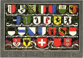 1948 Confoederatio Helvetica / Swiss Confederation - coat of arms + 1948 St. Moritz V. Olympische Winterspiele So. Stpl (EK)